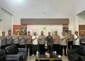 Kapolres Sibolga Dan PJU Polres Sibolga Sambut Kunjungan Danrem 023/KS, Ke Mako Polres Sibolga.