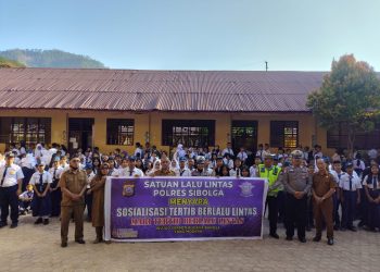Tekan Angka Kecelakaan, Sat Lantas Polres Sibolga Edukasi Pelajar SMPN 6